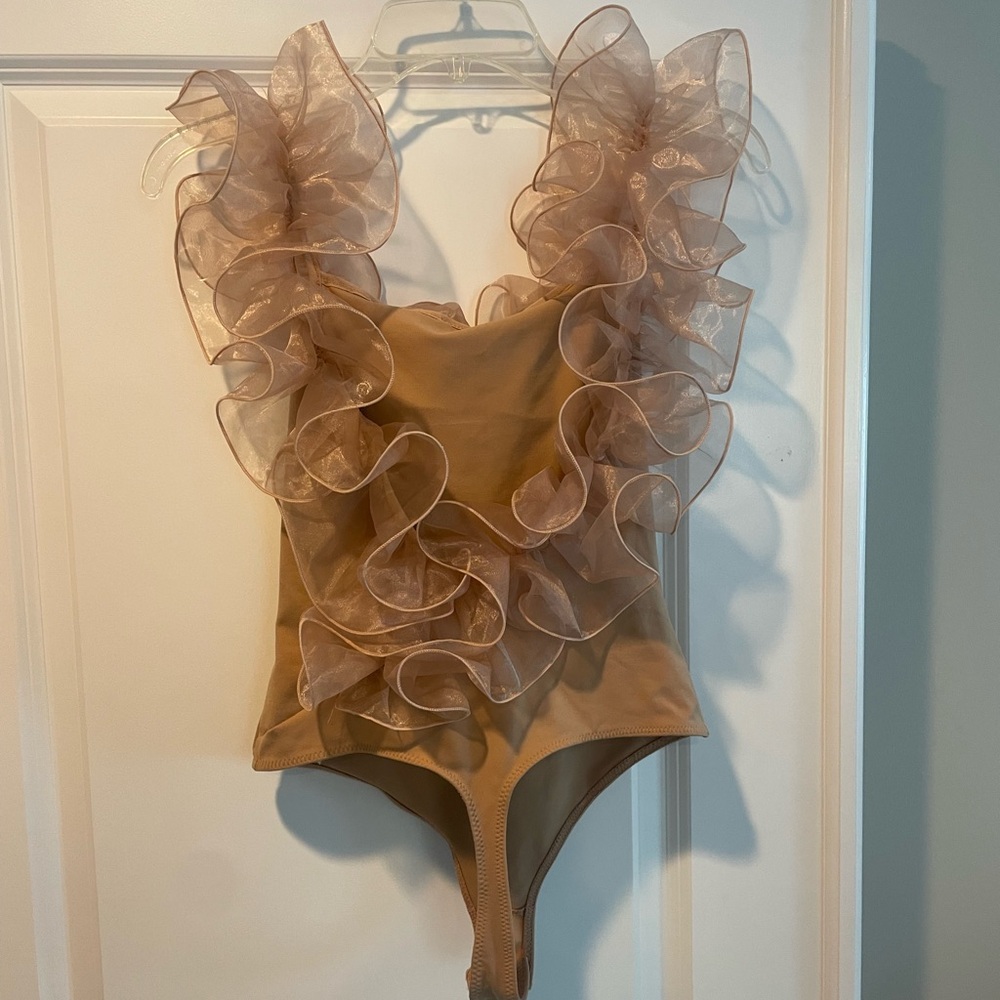 Free People Tule Bodysuit, NWT S